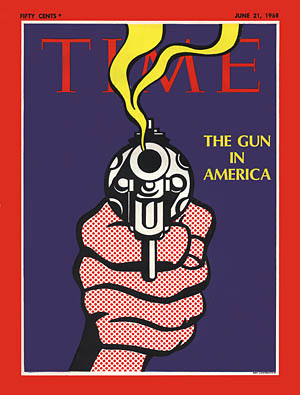 Roy Lichtenstein, The Gun in America - cover illustration, 0100.jpg
