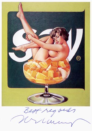 Mel Ramos, Miss Fruit Salad - signed artcard, 0126.jpg