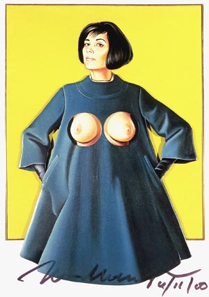 Mel Ramos, Blue Coat - signed artcard, 0127.jpg