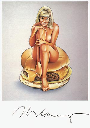 Mel Ramos, Barbi Burger - signed artcard, 0210.jpg