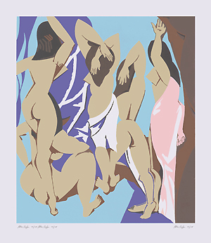 Patrick Caulfield, Les Demoiselles dAvignon vues de Derriere, 0308.jpg