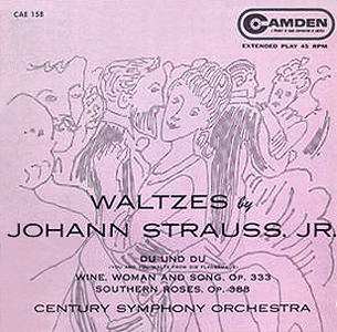 Andy Warhol, Waltzes by Johann Strauss Jr - 7inch EP - front cover, 0513.jpg