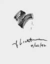 White Brushstrokes No 1 - signed and dated